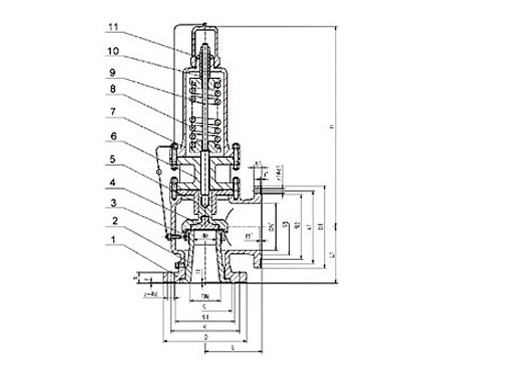 YA40Y带散热器燃气安全阀,压力材质:PN16C/25/40/64/100,介质:水、油品、气、蒸汽