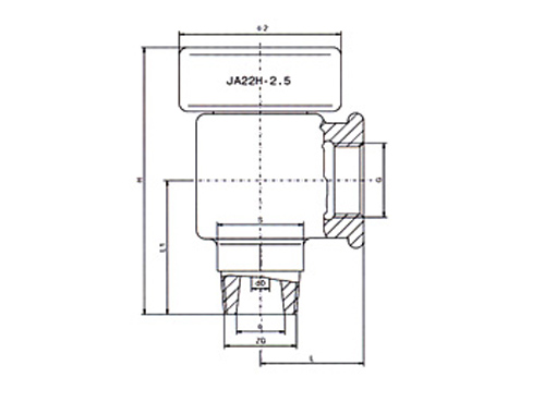 JA22H静重安全阀,压力材质:PN2.5MPa,介质:水、油品、气、蒸汽