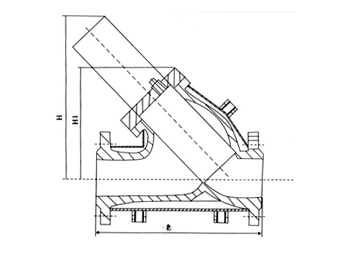 BY41HY型保温过滤器,压力材质:PN1.6Mpa～6.4Mpa,介质:水、蒸汽、油品、气体、导热油、重油、胶类以及酸碱介质等