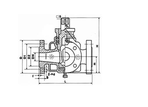 BX43W二通保温法兰旋塞阀,压力材质:PN1.6Mpa～6.4Mpa,介质:水、蒸汽、油品、气体、导热油、重油、胶类以及酸碱介质等