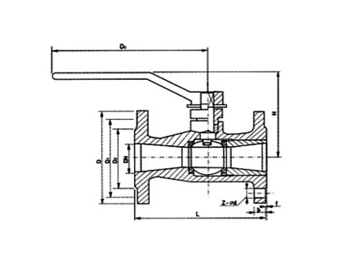 BQ41F法兰浮动保温球阀,压力材质:PN1.6Mpa～6.4Mpa,介质:水、蒸汽、油品、气体、导热油、重油、胶类以及酸碱介质等