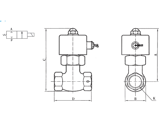 2L黄铜蒸汽电磁阀,压力材质:PN16T/25T,介质:水、油品、气、蒸汽