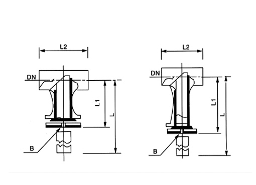 T型对焊过滤器,压力材质:PN0.6～6.4MPa (150Lb～300Lb),介质:水、蒸气、油品、硝酸、尿素、氧化性介质等