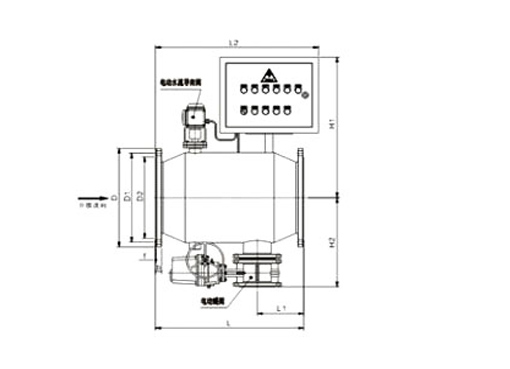 DZPG1电动直通式自动反冲洗过滤器,压力材质:PN16,介质:水