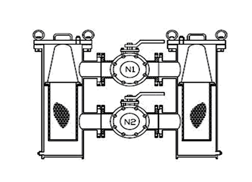 SLGL双联切换过滤器,压力材质:PN16,介质:水，蒸汽，油等