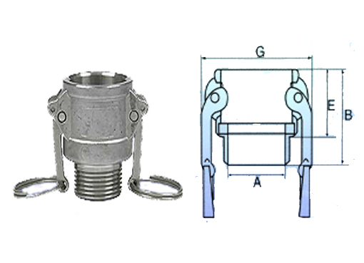 A-B-C-D-E-F-DC-DP快速接头,压力材质:PN1.6MPa,介质:气体、液体、粉体等各种介质中