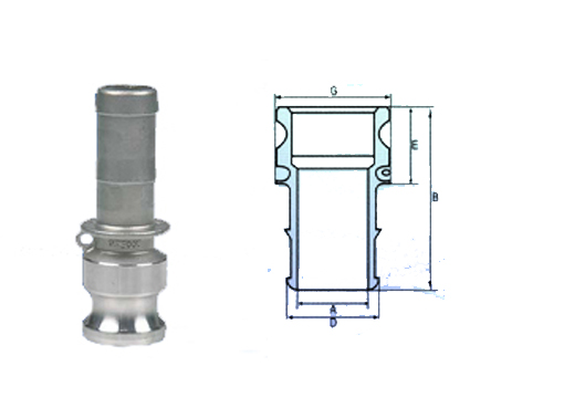 A-B-C-D-E-F-DC-DP快速接头,压力材质:PN1.6MPa,介质:气体、液体、粉体等各种介质中