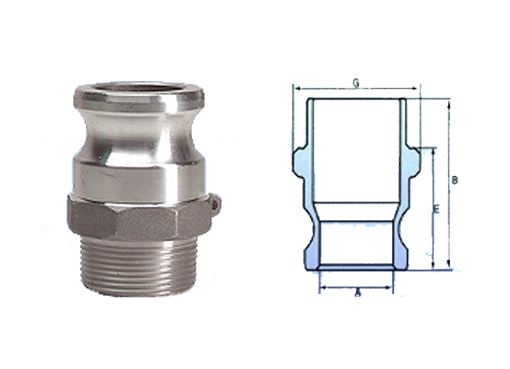 A-B-C-D-E-F-DC-DP快速接头,压力材质:PN1.6MPa,介质:气体、液体、粉体等各种介质中