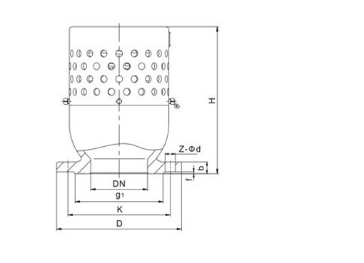 TFA72W真空负压法兰安全阀,压力材质:PN1.0MPa,介质:醋酸类介质