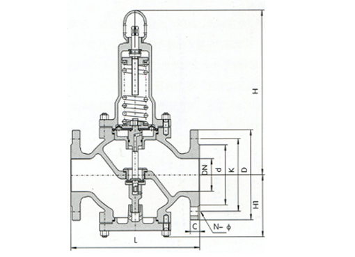 SY42AX煤矿减压阀,压力材质:PN16/16C/25,介质:水、油品、气、蒸汽