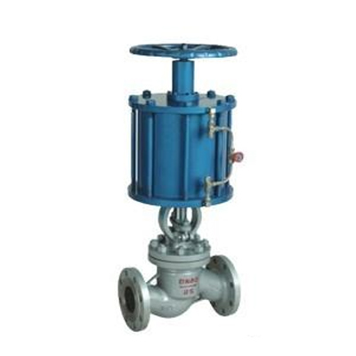 J641H气动配手动截止阀,压力材质:PN 1.6~6.4 Mpa,介质:水、蒸气、油品等