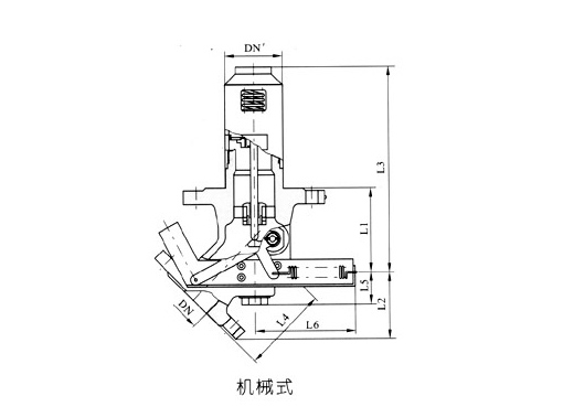 QGJ43F机械式车用紧急切断阀,压力材质:PN1.6Mpa/2.5Mpa/4.0Mpa,介质:液化石油或液氨等
