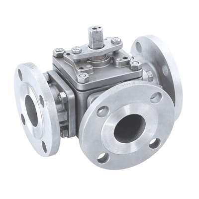Q44F-Q45F不锈钢三通球阀,压力材质:PN16P/25P/40P,介质:水、油品、气等非腐蚀介质和酸碱腐蚀介质