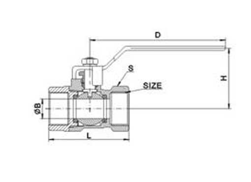 Q11F内螺纹铜球阀,压力材质:PN16T/25T/40T,介质:水、油、气体