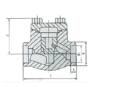 H61H-Y承插焊锻钢止回阀,压力材质:PN800Lb,介质:水、油品、蒸汽等