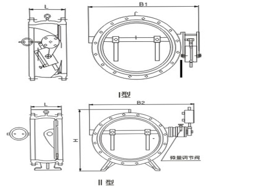 HH47X蝶式缓冲止回阀,压力材质:PN10/16T/C,介质:水、排水、消防、暖通