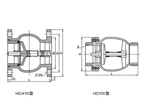 HC41X节能梭式止回阀,压力材质:PN16T,介质:水、油品、蒸汽等